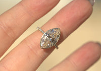 4.18CT Marquise Lab Diamond Bezel Engagement Ring